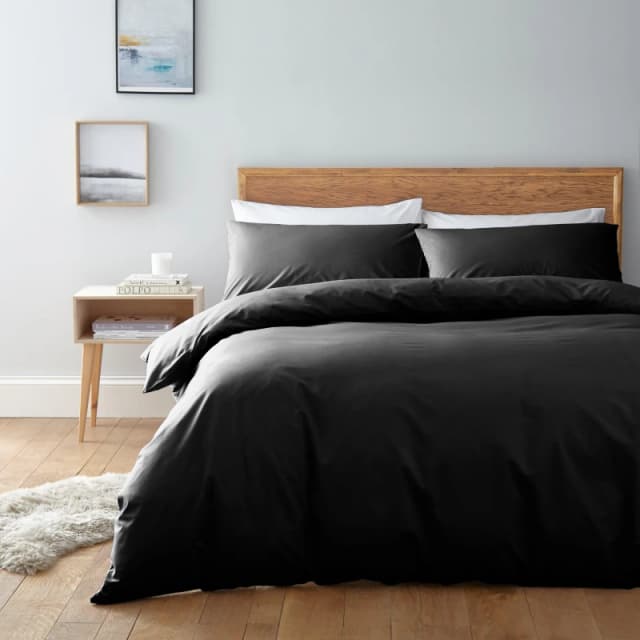 Linea Egyptian 200 Thread Count Duvet Cover - Black Single
