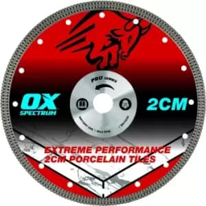 Ox Tools - ox Pro 2CM Porcelain Cutting Blade - 180/25.4/22.23mm