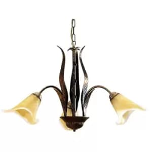 Onli Alga Multi Arm Pendant Ceiling Light, Glass Shades, 3x E14