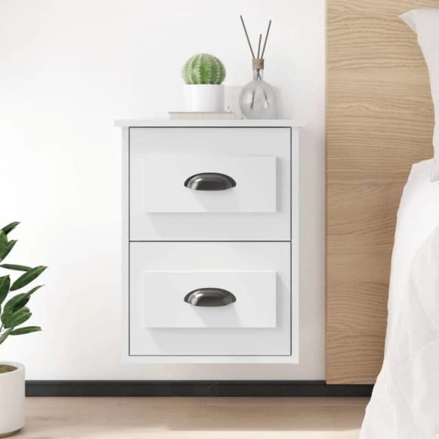 VIDAXL Wall-mounted Bedside Cabinets 2 pcs White 41.5x36x53cm Vidaxl 8720845792831