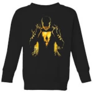 Shazam Lightning Silhouette Kids Sweatshirt - Black - 11-12 Years