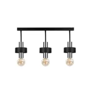Unica Ceiling Spotlight Bar Black, Silver, 60cm, 3x E27
