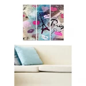 MDF55945903 Multicolor Decorative MDF Painting (3 Pieces)