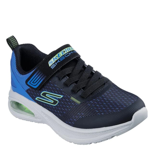 Skechers Lightweight Gore & Strap Sneaker W Runners Boys Navy/Lime male C11 (28.5)