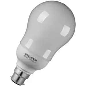 Sylvania CFL Helix Spiral 20W B22 Mini Lynx GLS Warm White Frosted