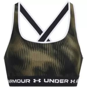 Under Armour Crossback Print Sports Bra - Green