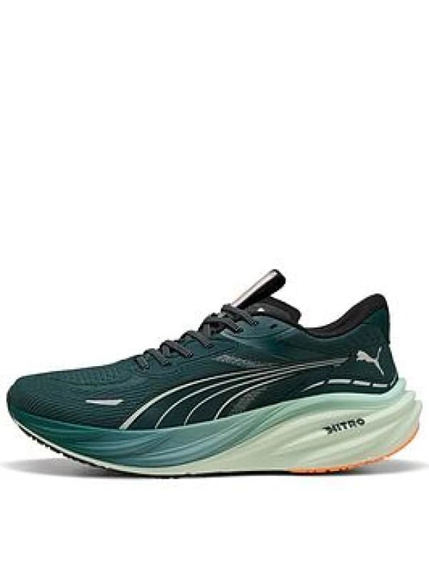 Puma Magnify NITRO 3 Shoes Green Blue AW25, Size 42,5 - EUR