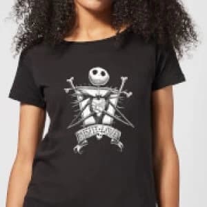 Nightmare Before Christmas Jack Skellington Misfit Love Womens T-Shirt - Black