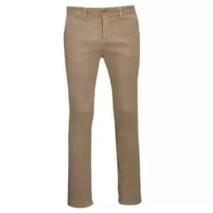 SOLS Mens Jules Chino Trousers (28) (Chestnut)