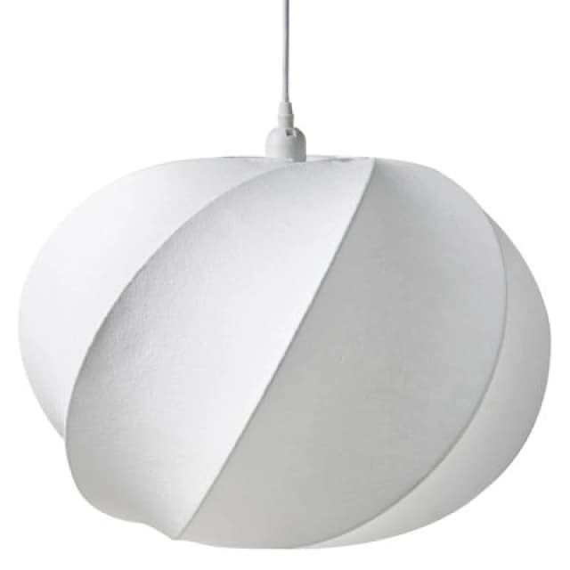 Beliani Pendant Lamp Maquine Faux Silk White
