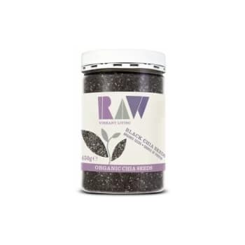 Raw Vibrant Living Black Chia Seeds - Organic - 450g - 72052