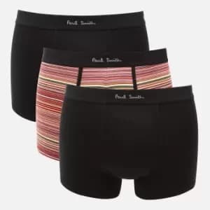Paul Smith Mens 3 Pack Boxer Breifs - Black/Signature Stripe - M