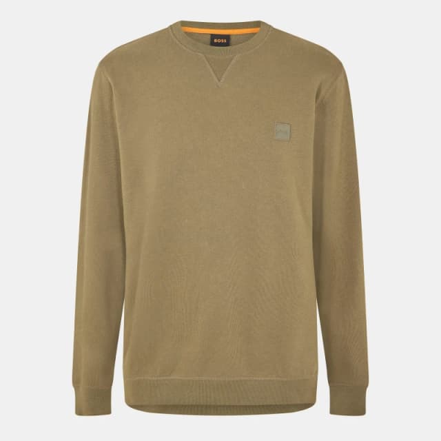Boss Mens Westart Crew Sweatshirt, Premium Cotton Open Green 342 male S
