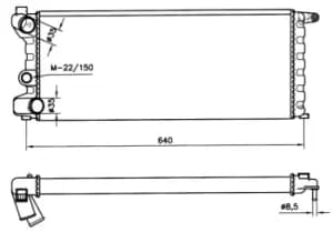 NRF 58742 Engine Cooling Radiator Aluminium Mechanically jointed cooling fins
