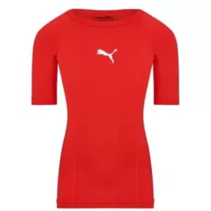 Puma LIGA Base Layer T Shirt Junior Boys - Red