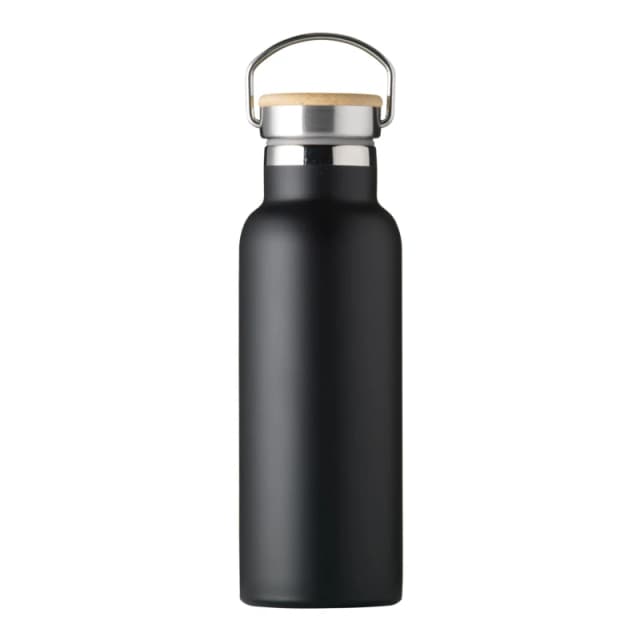 Treat Republic Insulated Water Bottle with Bamboo Lid - Blue Waterbottles Standard Black 38415403000