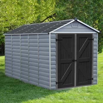 Rowlinsons - Palram 6x12 Skylight Grey Deco Apex Shed