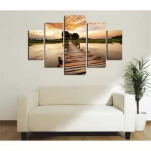 ST214 Multicolor Decorative MDF Painting (5 Pieces)