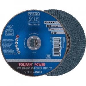 PFERD 67686185 POLIFAN-serrated washer PFF 180 Z60SG POWER STEELOX Diameter 180 mm 10 pc(s)