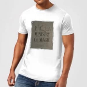Harry Potter Ministry Of Magic Mens T-Shirt - White - 3XL