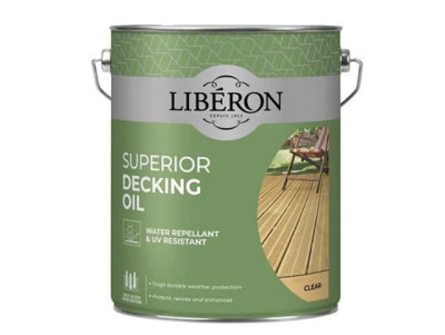 Liberon Superior Clear Decking Oil 5 Litre - Premium Timber Protection And Enhancement