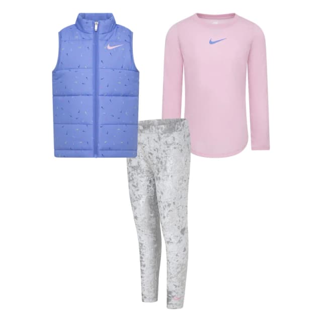 Nike 3 PC Swooshfett Smoke Grey female 2-3 Yrs