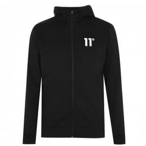 11 Degrees Core Poly Full Zip Hoodie - Black