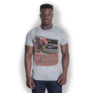 Star Wars - Episode VII Dameron Vintage Unisex Large T-Shirt - Grey
