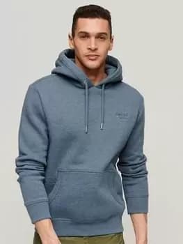 Superdry Essential Logo Hoodie - Light Blue Size M Men