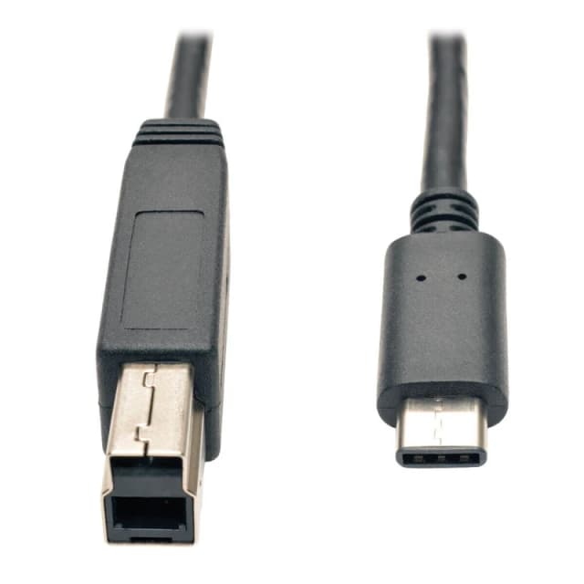 Eaton Tripp Lite U422-003-G2 USB-C to USB-B Cable (M/M) - USB 3.2, Gen 2 (10 Gbps), Thunderbolt 3 Compatible, 3 ft. (0.91 m) U422-003-G2