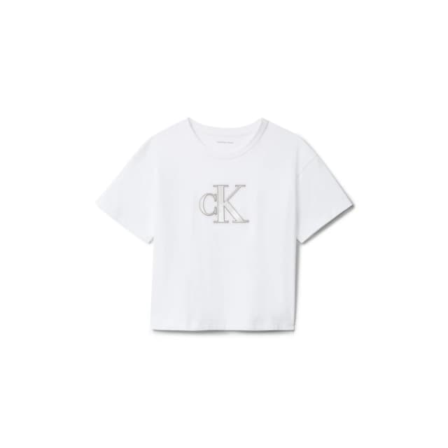 Calvin Klein Jeans Kids Big Logo Regular Fit T-Shirt White YAF female 14Y