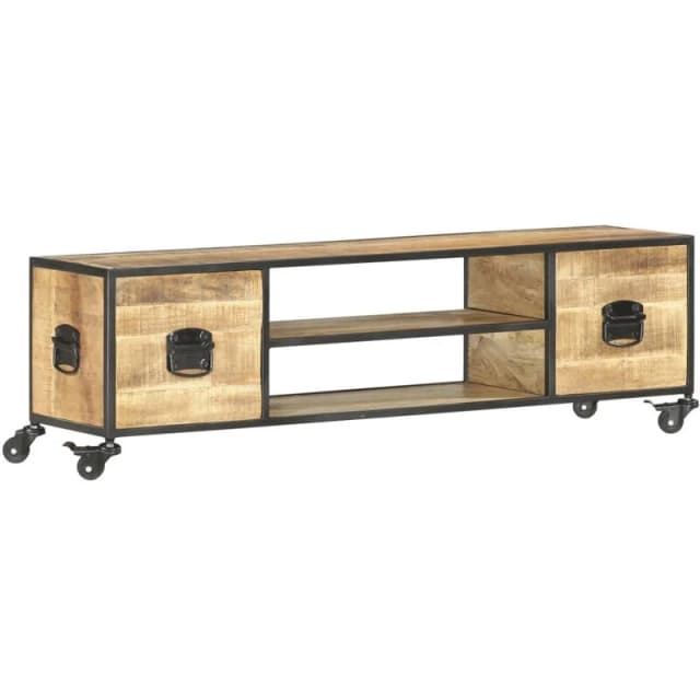 VIDAXL TV Cabinet 130x30x39cm Solid Mango Wood Vidaxl 286377