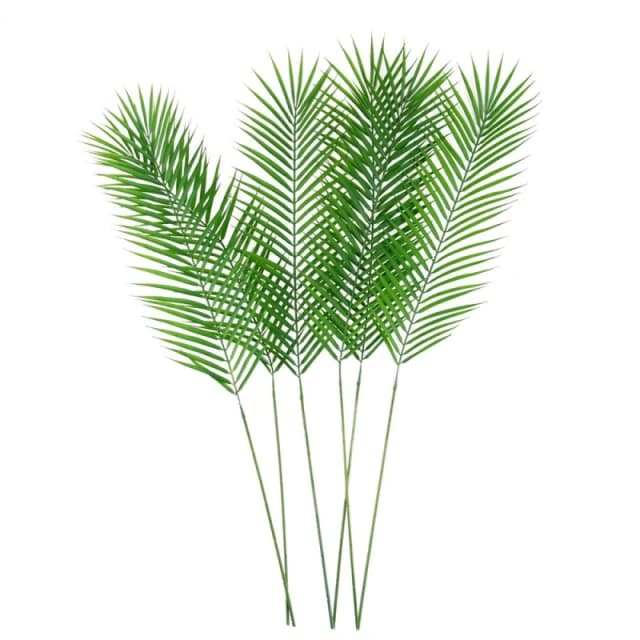 Leaf Pack of 6 x 100cm Realistic Artificial Palm Leaf Green unisex