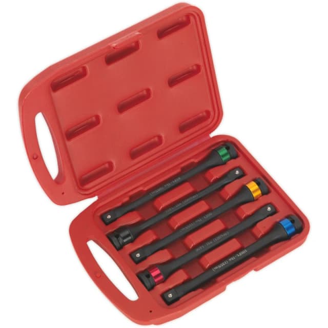 Loops 5 PACK 1/2" Square Drive Torque Stick Set - Impact Wrench 135Nm Max Colour Coded Multi