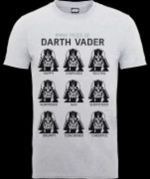 Star Wars Many Faces Of Darth Vader T-Shirt - Grey - L