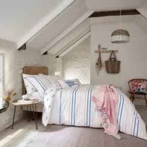 Joules Coastal Striped 100% Cotton Reversible Duvet Cover and Pillowcase Set MultiColoured