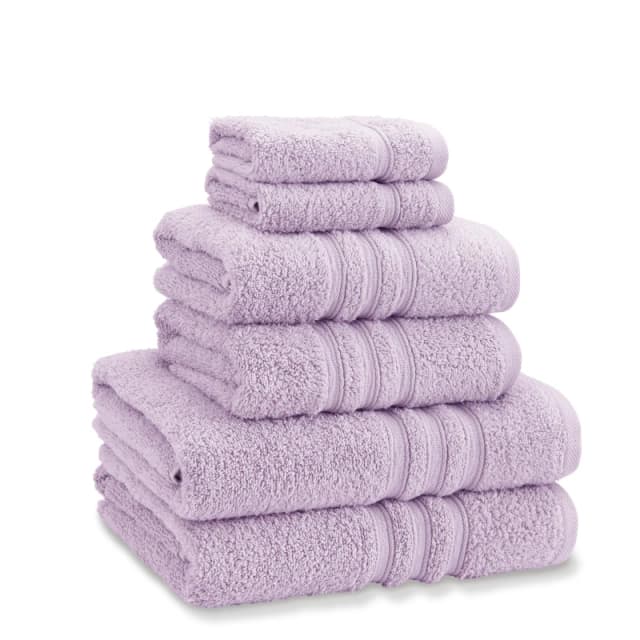 Catherine Lansfield 'Zero Twist' Cotton 6 Piece Towel Bale Lilac