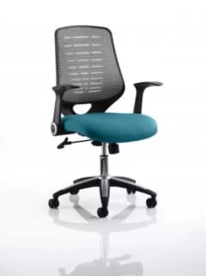 Relay Task Operator Chair Bespoke Colour Silver Back Teal