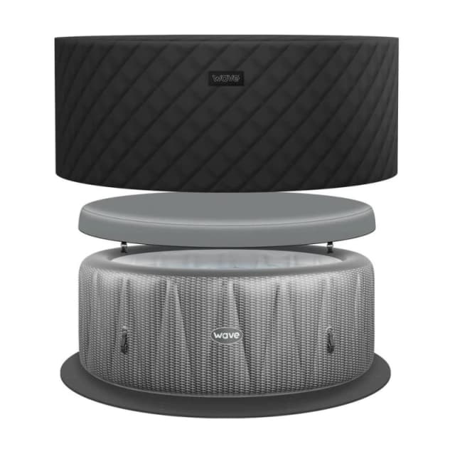 Wave Spas Wave Atlantic Energy-Efficient Hot Tub Bundle 6 Person in Mid Grey Mid Grey Unisex 6 Person