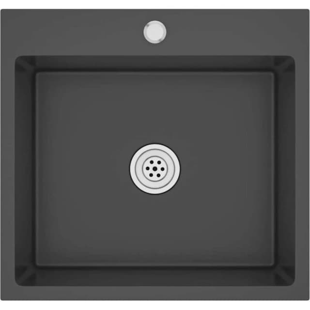 VIDAXL Handmade Kitchen Sink Black Stainless Steel vidaXL 8720286179093