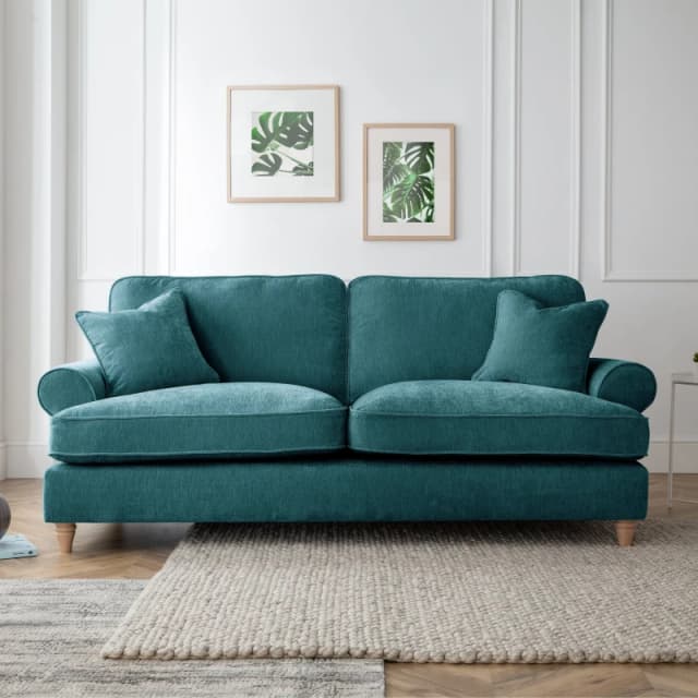 The Great Sofa Company Ezra 3 Seater Sofa Manhattan Emerald Emerald Unisex