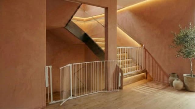 Safetots Solution For Up And Down Staircases, White, Multi Panels, Up To 226Cm, And, Screw Fit Gate, 67Cm - 105.5Cm