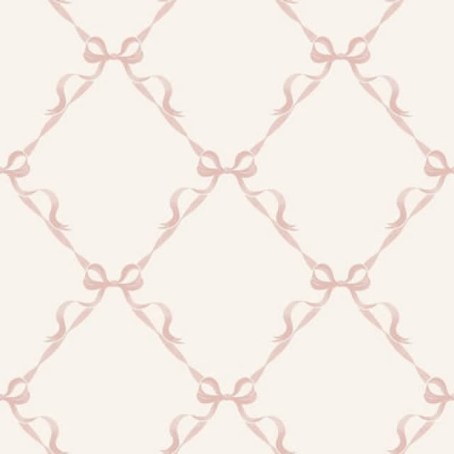 Holden Decor Tied With A Bow Cream / Pink Children's Wallpaper, Pink 14032