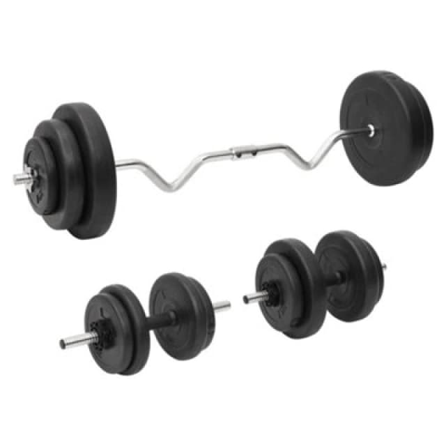 Vidaxl Curl Barbell And Dumbbell With Plates 60 Kg