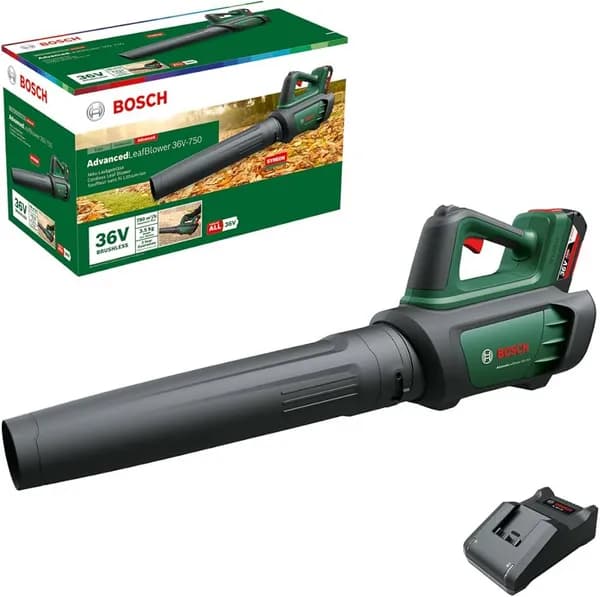 Bosch ADVANCEDLEAFBLOWER 36V-750 Brushless Garden Leaf Blower ADVANCEDLEAFBLOWER 36V-750 Batteries: 1 x 2ah Li-ion