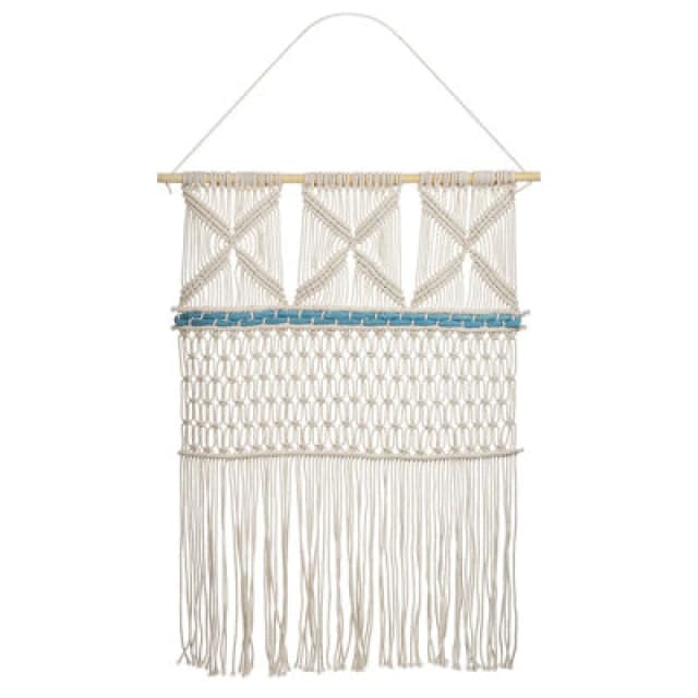 Beliani Fabric Wall Hanging Kalady Cotton 141cm Beige