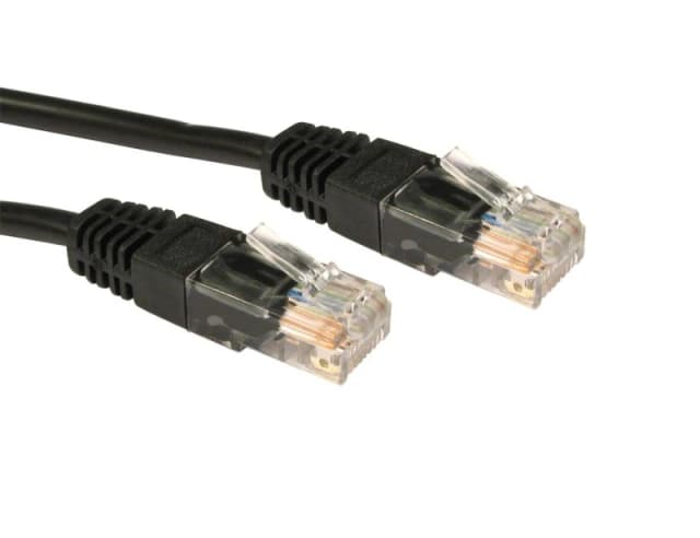 Cables Direct 7m Cat5e. M - M networking cable Black U/UTP (UTP)