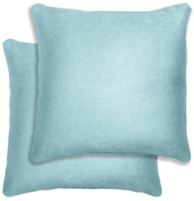 Enhanced Living Pair Of Vogue Sky Blue Textured Cushion Covers - 43X43Cm - Cases Only