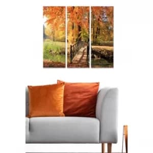 MDF8364069 Multicolor Decorative MDF Painting (3 Pieces)