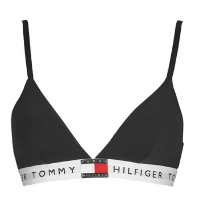 Tommy Hilfiger RP TRIANGLE (EXT. SIZE) womens Balconnette bras in Black